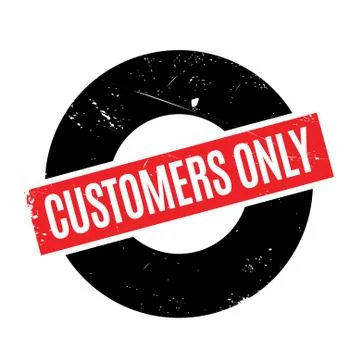 Customers Only rubber stamp Ilustración de archivo