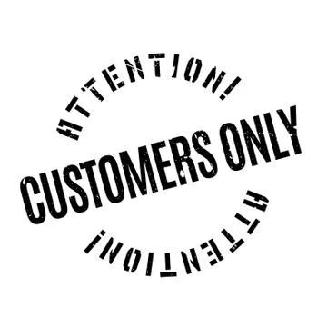 Customers Only rubber stamp Ilustración de archivo