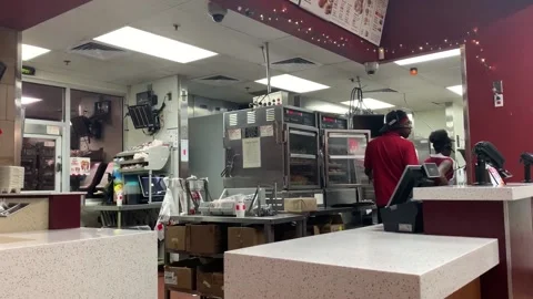 Customers Ordering Fast Food Stock Footage 131390146