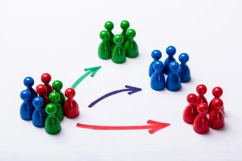 Customers Segmented Into Groups Stock Photos
