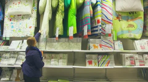 Customers select goods in department store Stock Footage 21248440