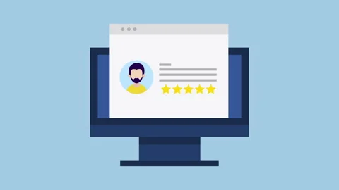 Customers sharing ratings feedback online 2d Animation with Alpha Matte Stock Footage 335607889
