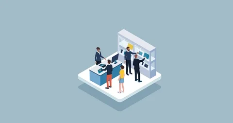 Customers shopping at the electronics store Stock Footage 98153835