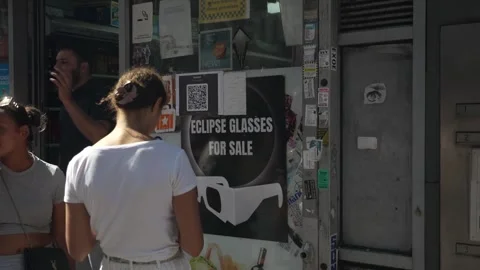 Customers turned away as solar eclipse glasses sell out Stock Footage 341962113