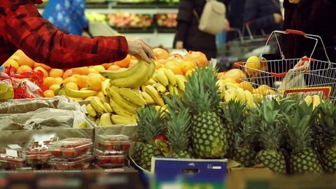 Customers at vegetable shop Stock Footage 83932828