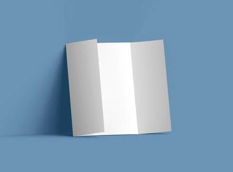 Customizable A4 Gate Fold Brochure Mockup to present your design. 3d render Stock Illustration