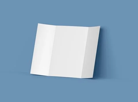 Customizable A4 Gate Fold Brochure Mockup to present your design. 3d render Stock Illustration