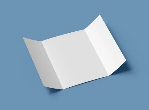 Customizable A4 Gate Fold Brochure Mockup to present your design. 3d render Stock Illustration
