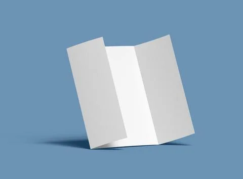 Customizable A4 Gate Fold Brochure Mockup to present your design. 3d render Stock Illustration