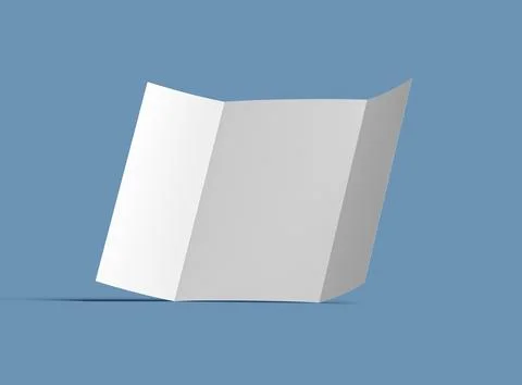 Customizable A4 Gate Fold Brochure Mockup to present your design. 3d render Stock-Illustration