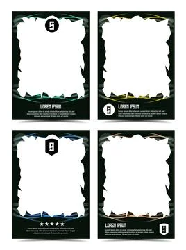 Customizable card template inspired by classic tabletop role-playing games .. Stock Illustration