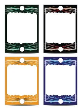 Customizable card template inspired by classic tabletop role-playing games .. Stock Illustration