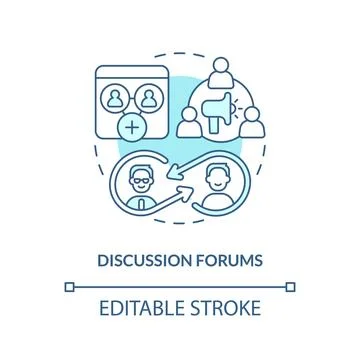 Customizable discussion forums icon concept Stock Illustration