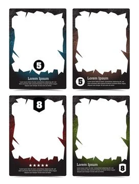 Customizable Fantasy RPG Card Template Stock Illustration