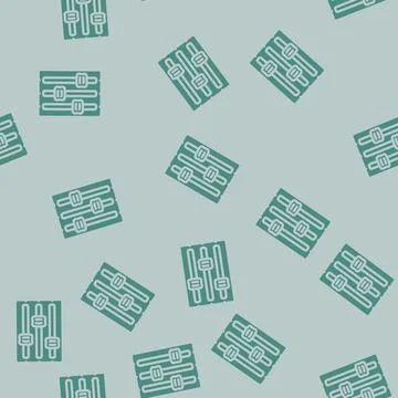 Customizable features glyph vector seamless pattern Stockillustratie