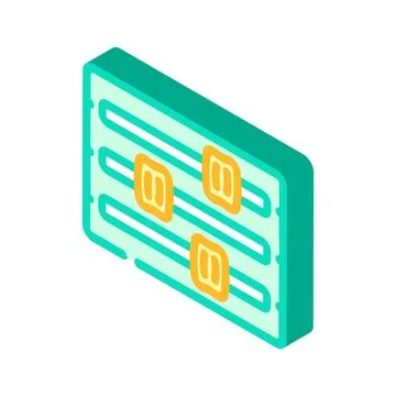 Customizable features isometric icon vector illustration Stock Illustration