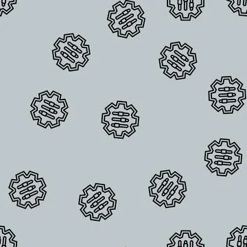 Customizable features line seamless pattern 스톡 일러스트