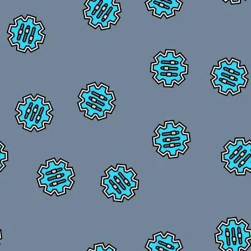 Customizable features vector seamless pattern Stock Illustration
