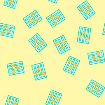 Customizable features vector seamless pattern Illustrazione stock