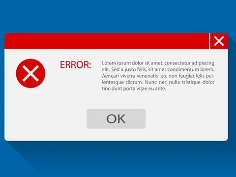 Customizable flat error window 스톡 일러스트