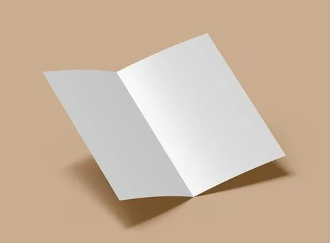 Customizable Half Fold 8,5x11 letter brochure mockup to present your design.. Stock Illustration
