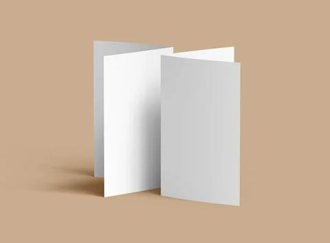 Customizable Half Fold 8x11 letter brochure mockup to present your design. .. Stock Illustration