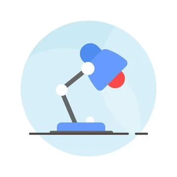 Customizable icon of table lamp, folded lamp vector Illustrazione stock