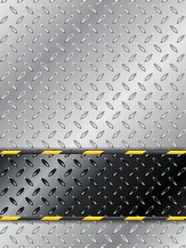Customizable industrial background design with metallic plate Stock Illustration