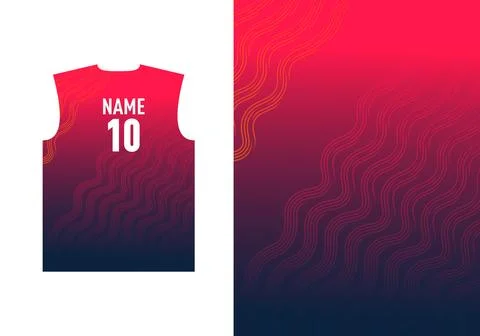 Customizable Jersey Designs for Sublimation Print. Vector Sports Jersey Desig Stock Illustration