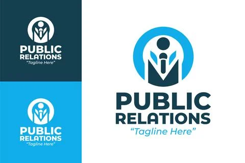 Customizable Public Relations Logo Stock Illustration