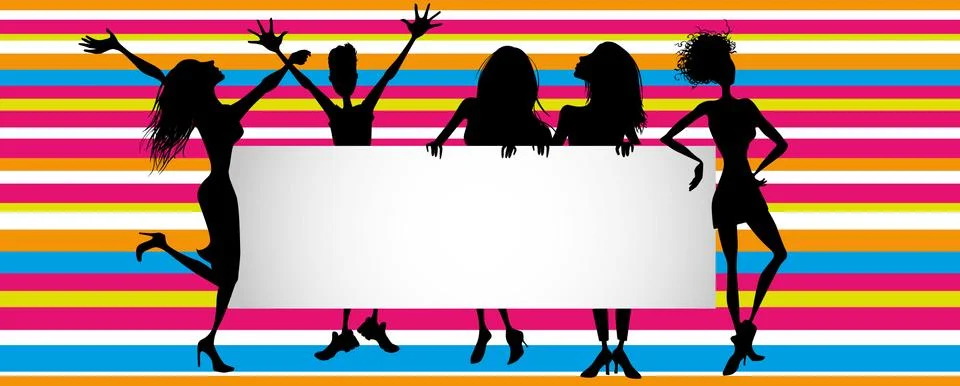 Customizable sign banner Stock Illustration