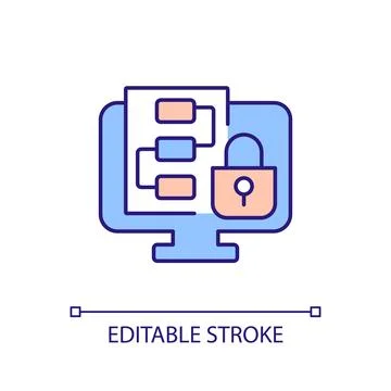 Customizable social intranet platforms linear icon Stock Illustration