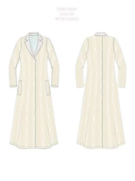 CUSTOMIZABLE VECTOR GARMENT TEMPLATE Stock Illustration