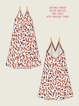 CUSTOMIZABLE VECTOR GARMENT TEMPLATE Stock Illustration