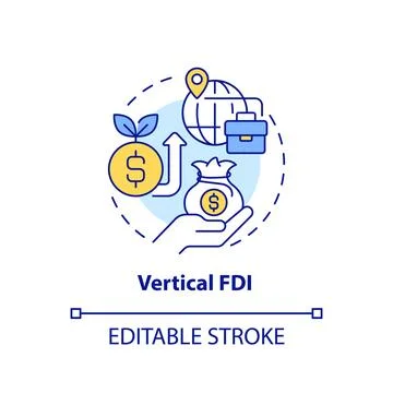 Customizable vertical FDI icon Stock Illustration