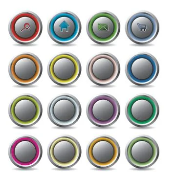 Customizable web buttons Stock Illustration