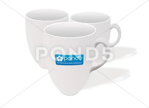 Customizable White Cup PSD Template