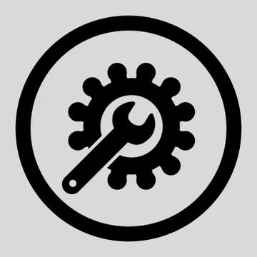 Customization flat black color rounded vector icon Illustrazione stock