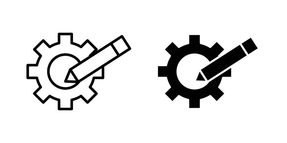 Customization icon Illustration set. Vector Eps10 for apps Illustrazione stock
