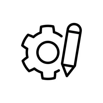 Customization icon illustration vector graphic. Design vector glyph flat icon Stock Illustration