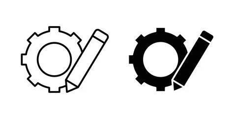 Customization icon symbol. Vector illustration pack in black color. Stock Illustration