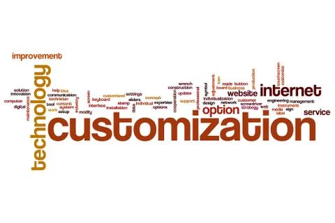 Customization word cloud Illustrazione stock