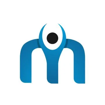 Customize abstract creative Letter M initial logo design vector template Stock Illustration