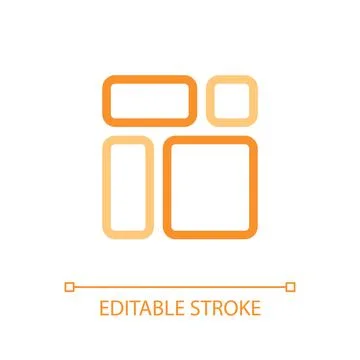 Customize phone screen pixel perfect color linear ui icon 스톡 일러스트