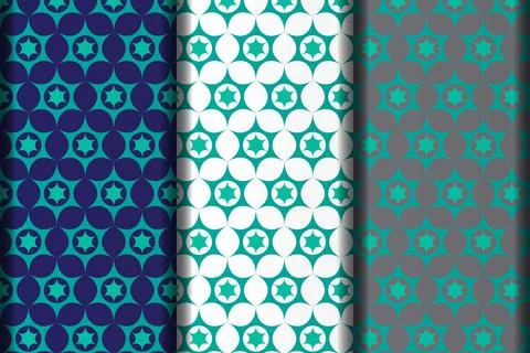 Customize seamless pattern design template. Stock Illustration