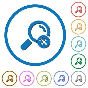 Customize search icons with shadows and outlines 库存插图