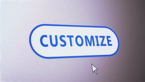 Customize text button icon click mouse label tag animation Stock Footage 146729300