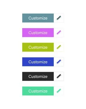 Customize text design set with icons Stock Illustration