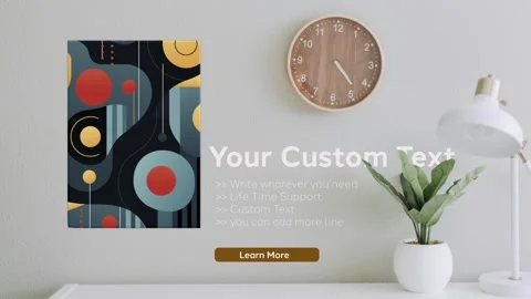 Customize Wall Art promo poster Templates Stock After Effects