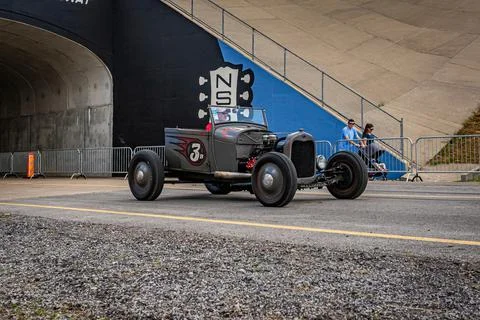 Customized 1928 Ford Model A Hot Rod Stock Photos